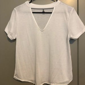 Pacsun white choker boxy tee